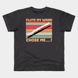 Funny Flute My Wand Chose Me Kids T-Shirt